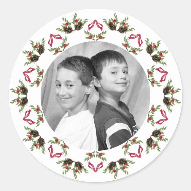 Gräs-koner och blåscirkeldekaler runt klistermärke (Framsida)