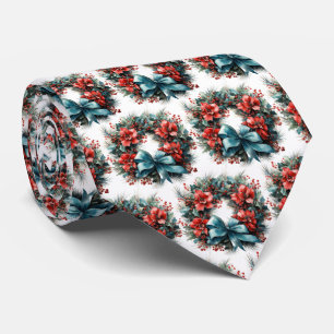 Gräs krans med Holly Festive jul Mönster Slips
