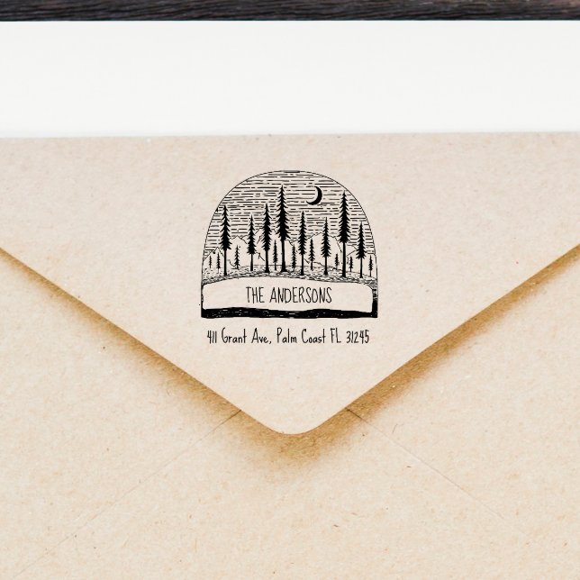 Gräs Liggande, handdragen Returadress för familjen Självfärgande Stämpel (Skapare uppladdad)