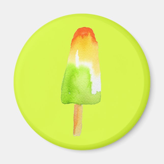 Gräs Lime popsicle pop art söt mat Magnet (Framsidan)