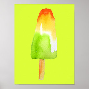 Gräs Lime popsicle pop art söt mat Poster