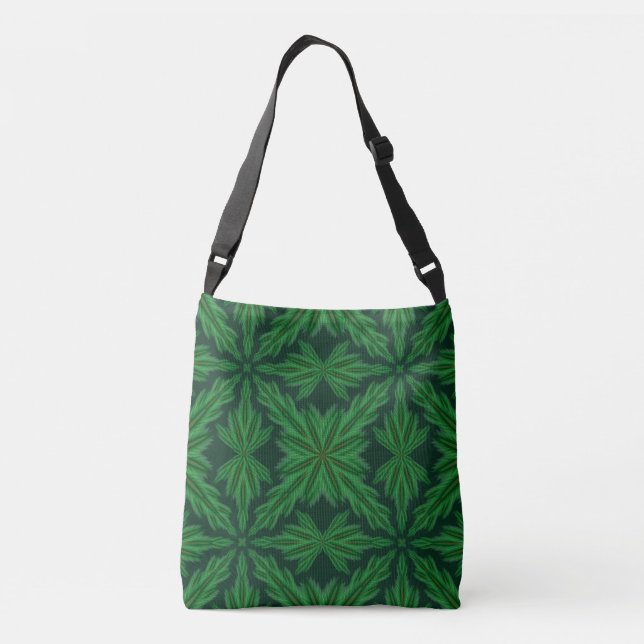 Gräs Mandala Forest Crossbody Bag (2 storlekar) Axelväska (Baksida)