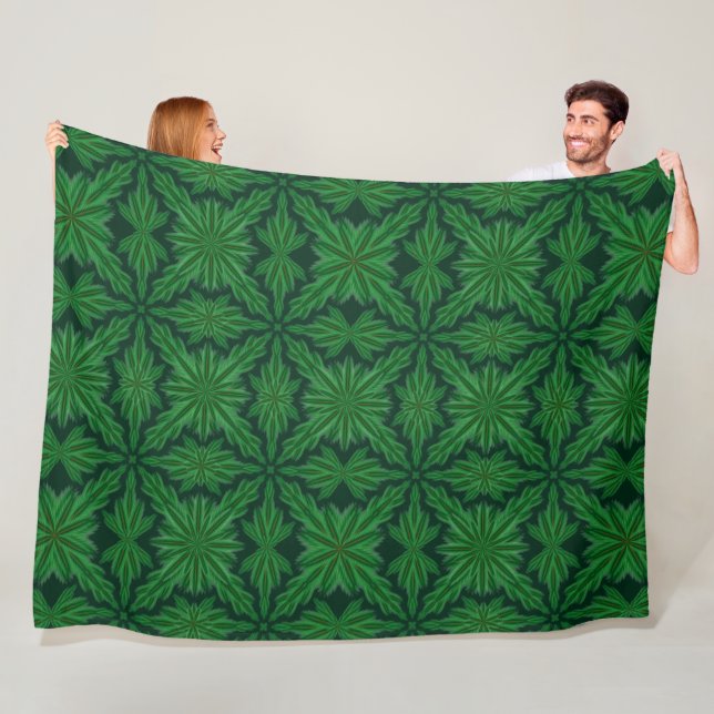 Gräs Mandala Forest Fleece Blanket (3 storlekar) (På plats)