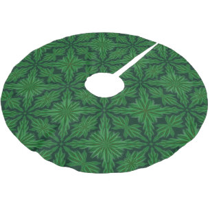 Gräs Mandala Forest Träd Skirt Julgransmatta Borstad Polyester
