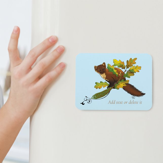 Gräs Marten Höst löv Magnet (Skapare uppladdad)