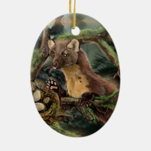 Gräs Marten Julgransprydnad Keramik