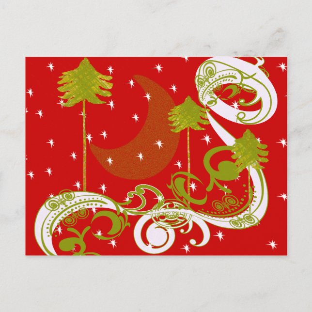 Gräs med Måne Vykort (Framsida)