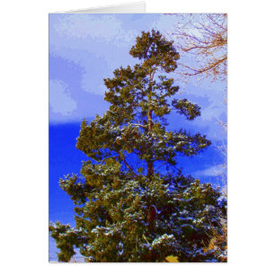 Gräs med Pixilat Himmel Hälsningskort