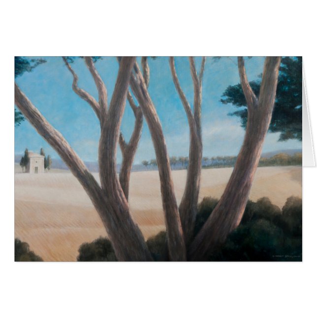 Gräs nära Pienza 2012 Hälsningskort (Framsidan Horizontal)