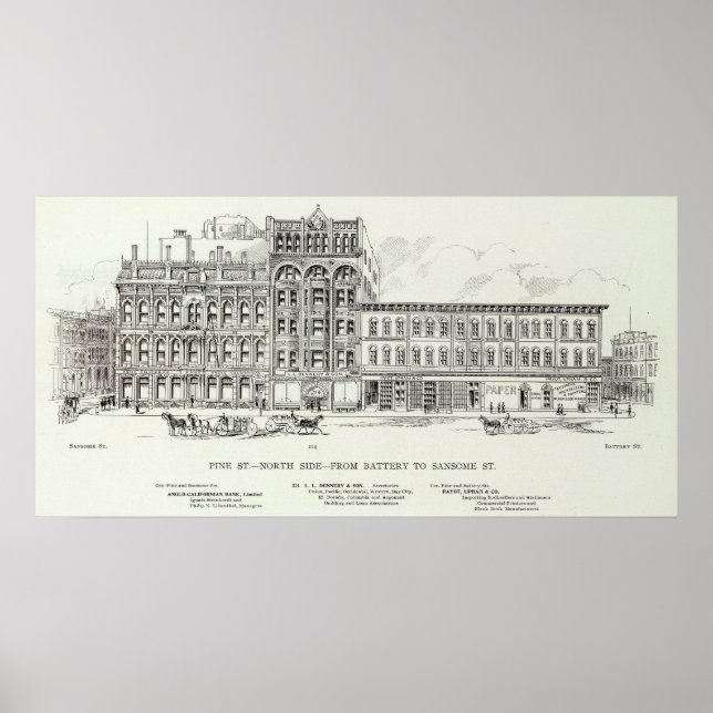 Gräs North-side Battery och Sansome Poster (Framsidan)