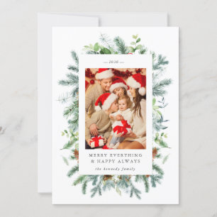 Gräs och Berries Helgdag för fotopul Julkort