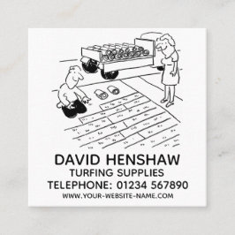 Gräs- och betesartiklar fyrkantigt visitkort