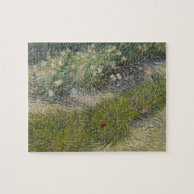 Gras och Butterflies av Vincent van Gogh Pussel (Horisontell)