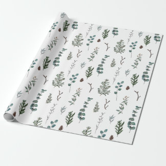 Gräs och Eucalyptus som slår in papper Presentpapper