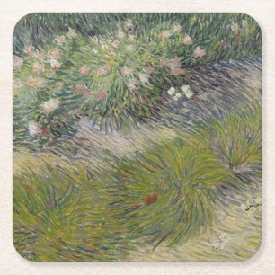 Gras och fjärilar av Vincent Van Gogh Underlägg Papper Kvadrat