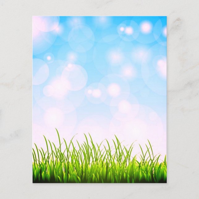 Gräs och himmel scrapbookpapper (Framsida)