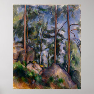 Gräs och Sten (Stift et Rochers) Paul Cézanne Poster