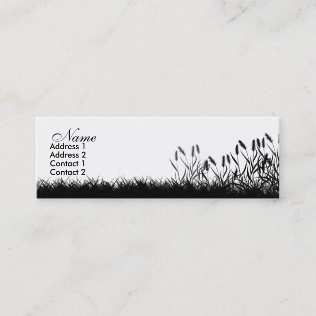 Gräs- profilera kortet mini visitkort (Framsida)