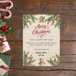 Gräs rödbär, pärlpärla uggla jul julkort