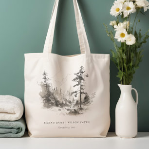 Gräs, Skogen, berggrund, Sketch Bröllop Tygkasse
