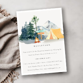 Gräs Skogen Camping Mountain Wedding Reception Tilläggskort