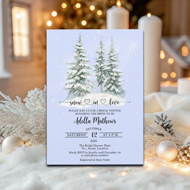 Gräs-skogen i Möhippan Snö Elegant Inbjudningar (Skapare uppladdad)