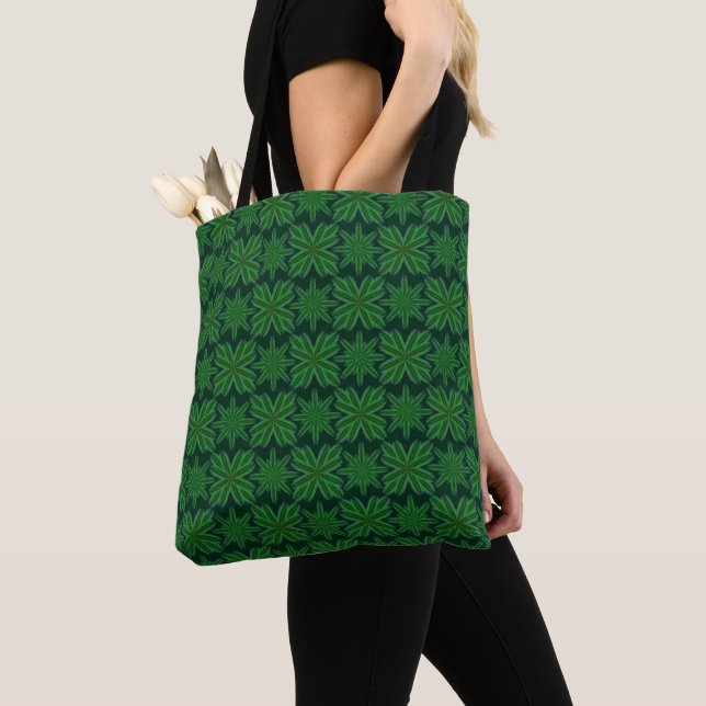 Gräs Snöflingor Forest Shoulder Tote (2 storlekar) Tygkasse (Närbild)