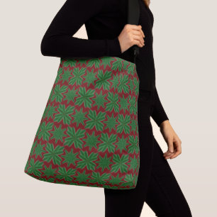 Gräs Snöflingor Garnet Crossbody Bag (2 storlekar) Axelväska