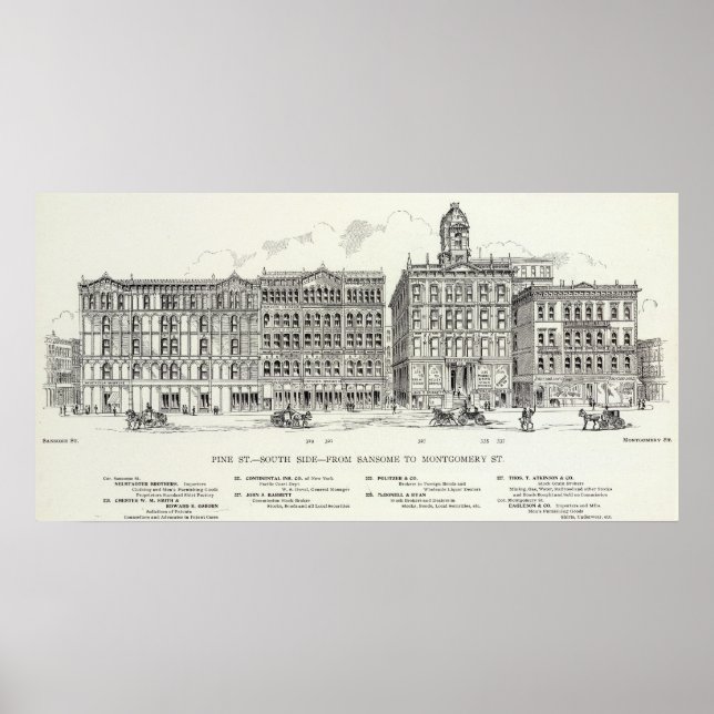 Gräs South Sansome och Montgomery Poster (Framsidan)