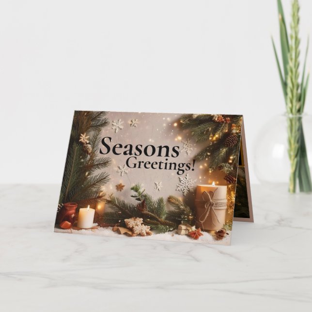 Gräs Träd 5-bildkort för Helgdag Kort (Framsida)