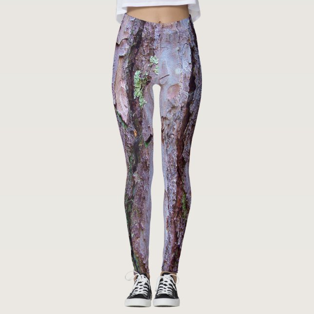 Gräs Träd Bark Leggings (Framsida)