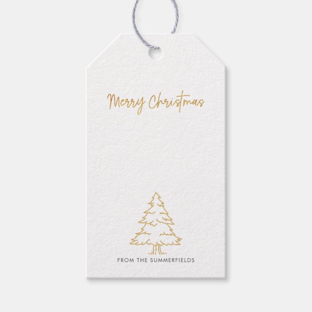 Gräs Träd-familjen Namn Red Play Rustic Presentetikett (Framsidan)