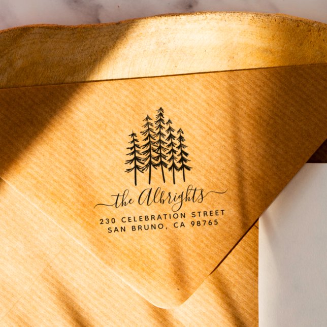 Gräs Träd & Family Namn Namnteckning Returadress Självfärgande Stämpel (Skapare uppladdad)