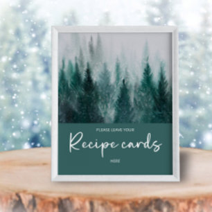 Gräs Träd Forest lämna ditt recept-kort Poster