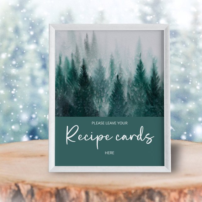 Gräs Träd Forest lämna ditt recept-kort Poster (Skapare uppladdad)