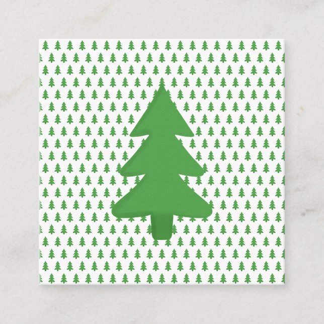 Gräs Träd Fyrkantigt Visitkort (Framsida)