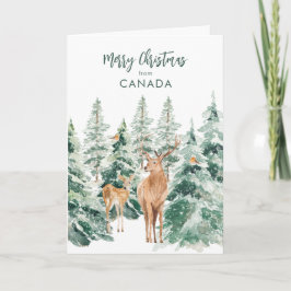 Gräs Träd God jul från Kanada Jul Helgkort