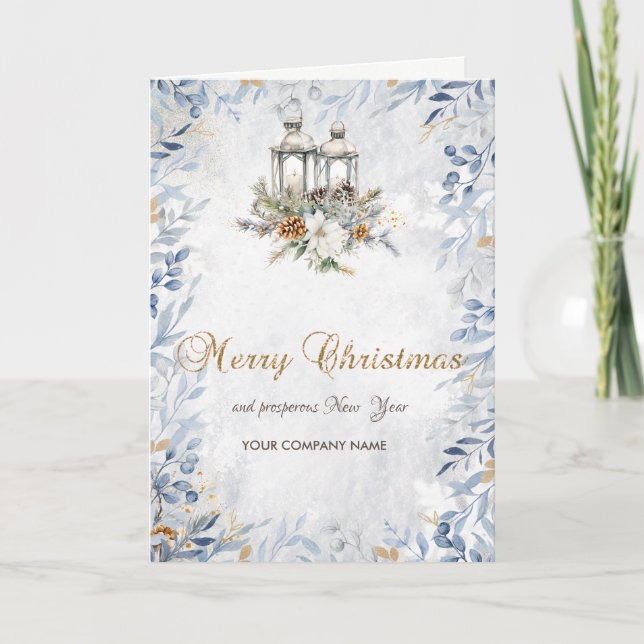 Gräs Träd Gren Bollar Candle Snöflingor Helgdag C Helgkort (Framsida)