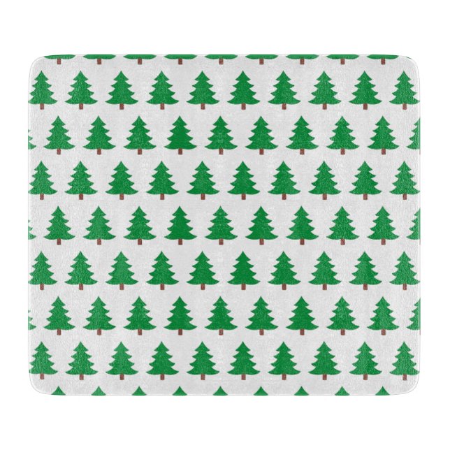 Gräs Träd Grönt och vitt julglas (Framsidan)