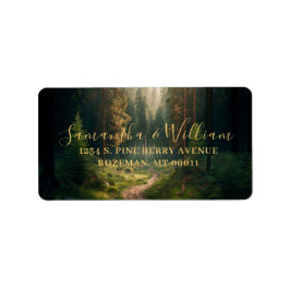Gräs Träd-Grönten Bröllop Adressetikett