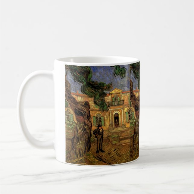 Gräs Träd i Saint-Paul av Vincent van Gogh Kaffemugg (Vänster)
