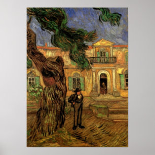 Gräs Träd i Saint-Paul av Vincent van Gogh Poster