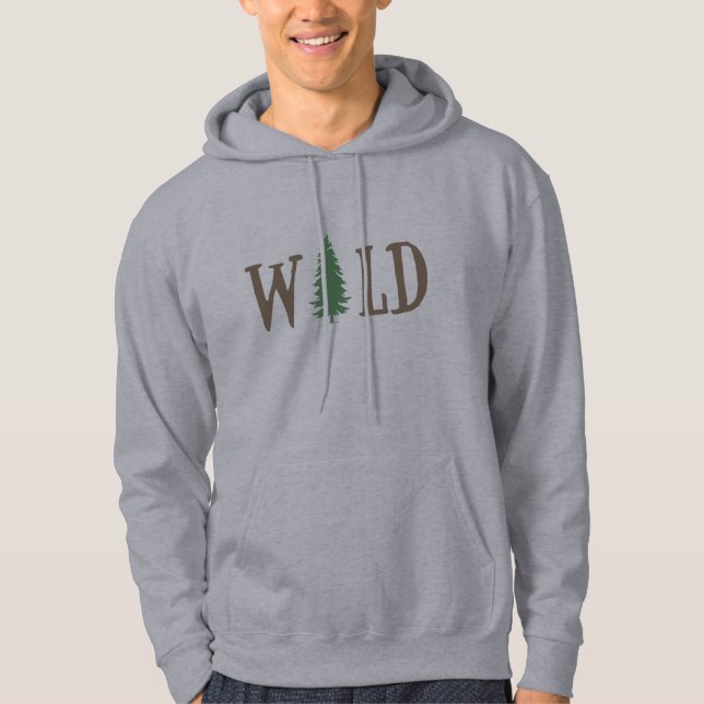 Gräs träd i vild-skogen hoodie (Framsida)