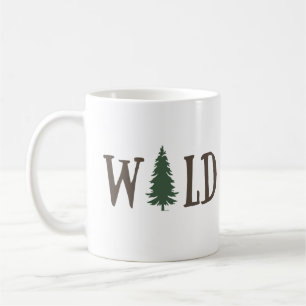 Gräs träd i vild-skogen kaffemugg