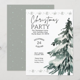 Gräs Träd jul Party Inbjudningar