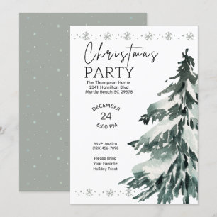 Gräs Träd jul Party Inbjudningar