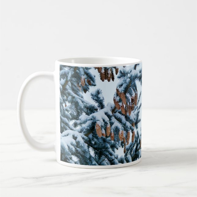 Gräs Träd med Cones och Snö Mugg (Vänster)