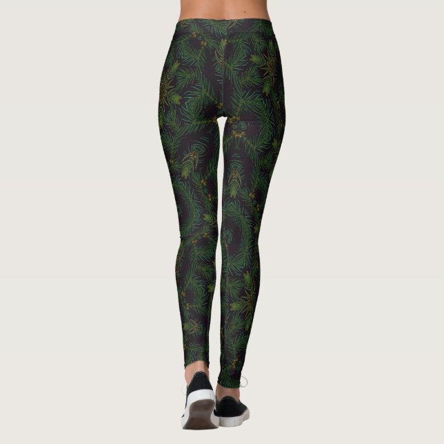 Gräs träd mönster leggings (Baksida)