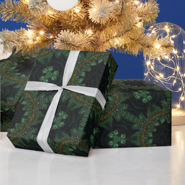 Gräs träd mönster presentpapper (Helgdagar)