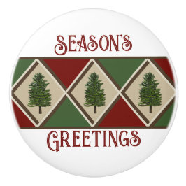 Gräs Träd och Harlequin Ceramic Knob Knopp